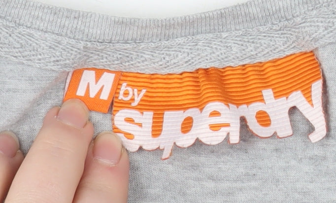 Superdry Womens Grey Slim Fit Graphic T-Shirt Medium