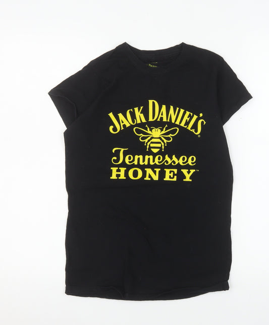 Jack Daniel's Women's Black Medium Short Sleeve Cotton T-Shirt