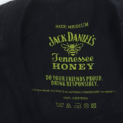Jack Daniel's Women's Black Medium Short Sleeve Cotton T-Shirt