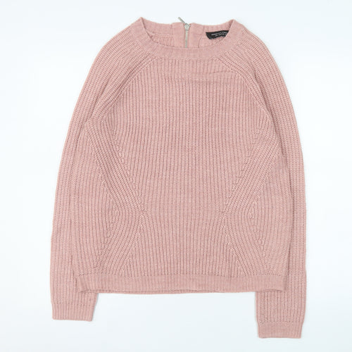 Dorothy Perkins Women’s Pink Chunky Knit Crew Neck Jumper Size 8