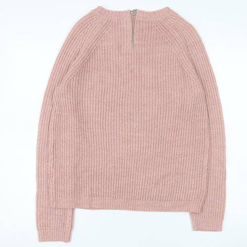 Dorothy Perkins Women’s Pink Chunky Knit Crew Neck Jumper Size 8