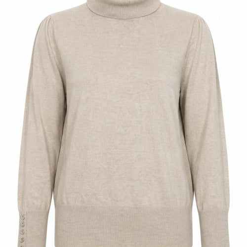 Wallis Women Beige Roll Neck Long Sleeve Knit Jumper Size 14