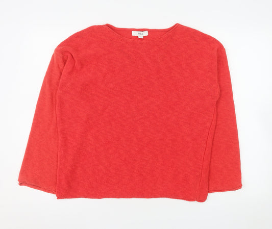 Marks and Spencer Women’s Red Long Sleeve Crew Neck Pullover Jumper Size M