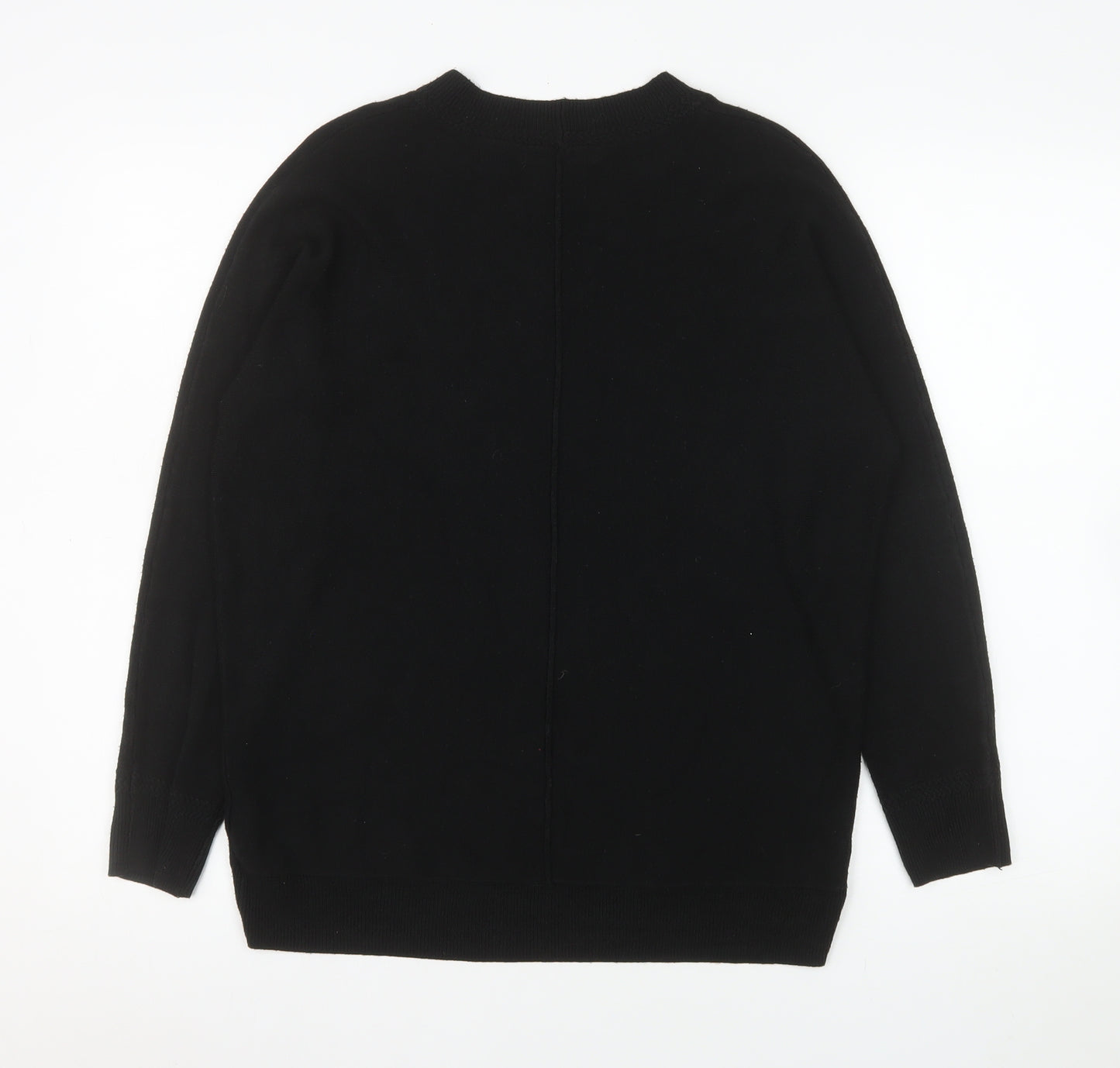 Next Women's Black XS Acrylic Crew Neck Long Sleeve Jumper