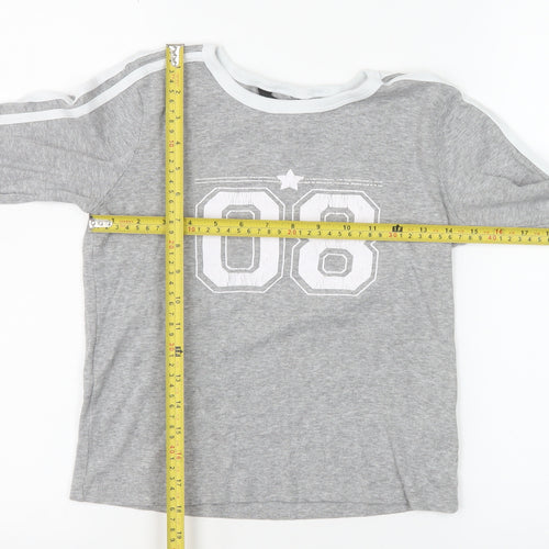 Brave Soul Women's Grey Long Sleeve Sports T-Shirt Size M