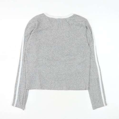 Brave Soul Women's Grey Long Sleeve Sports T-Shirt Size M