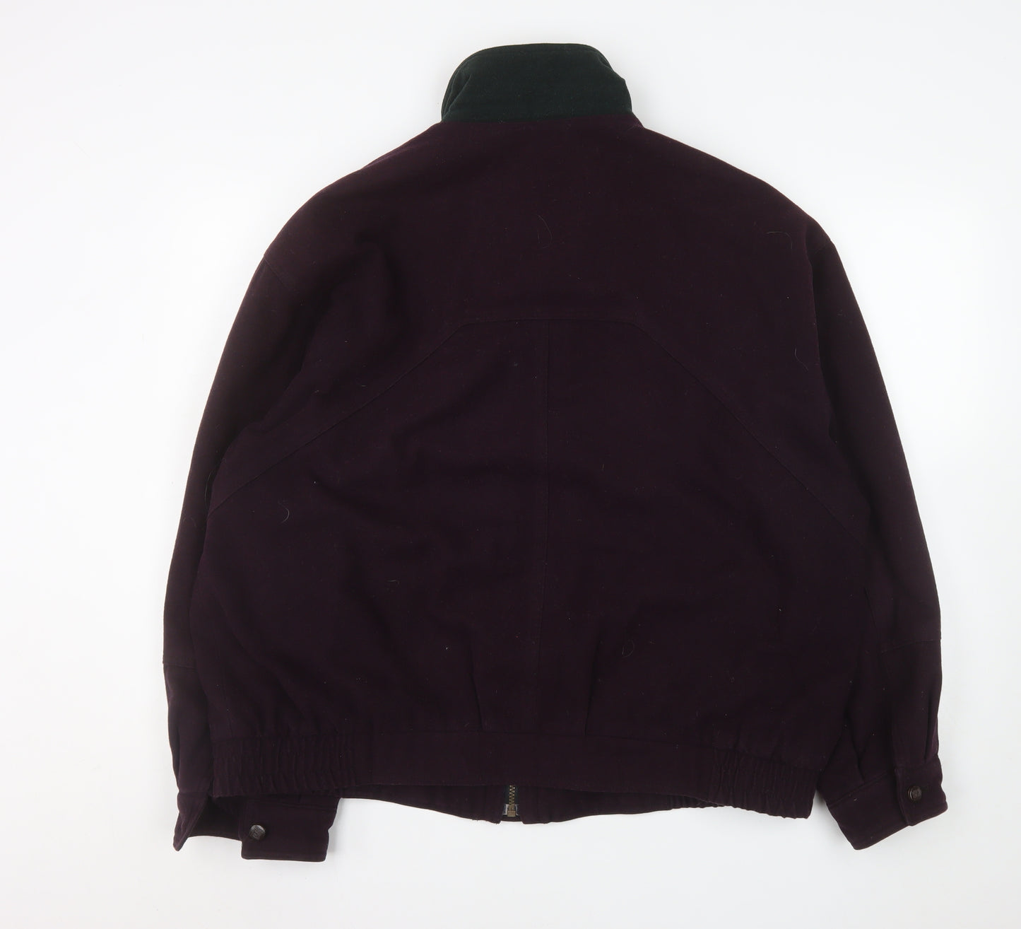Bush Sportswear Men's Brown Wool Bomber Jacket Size 54 Regular