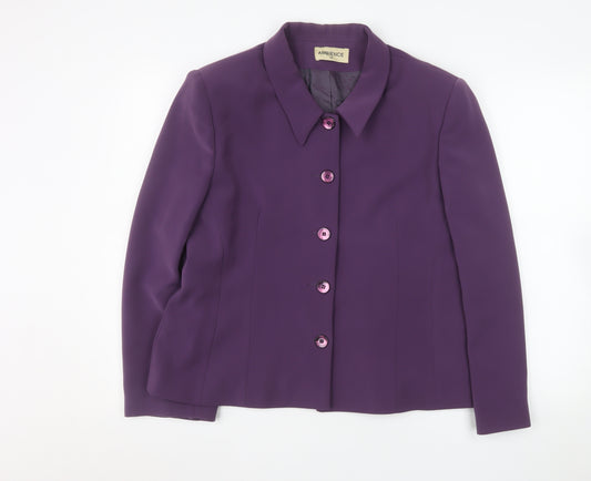 Ambience Women Purple Size 18 Classic Blazer Jacket