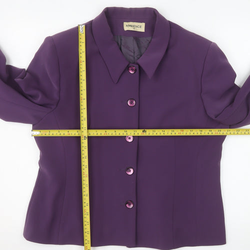 Ambience Women Purple Size 18 Classic Blazer Jacket