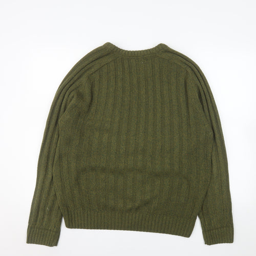 PG Field Men’s Green V-Neck Acrylic Knit Jumper Size L