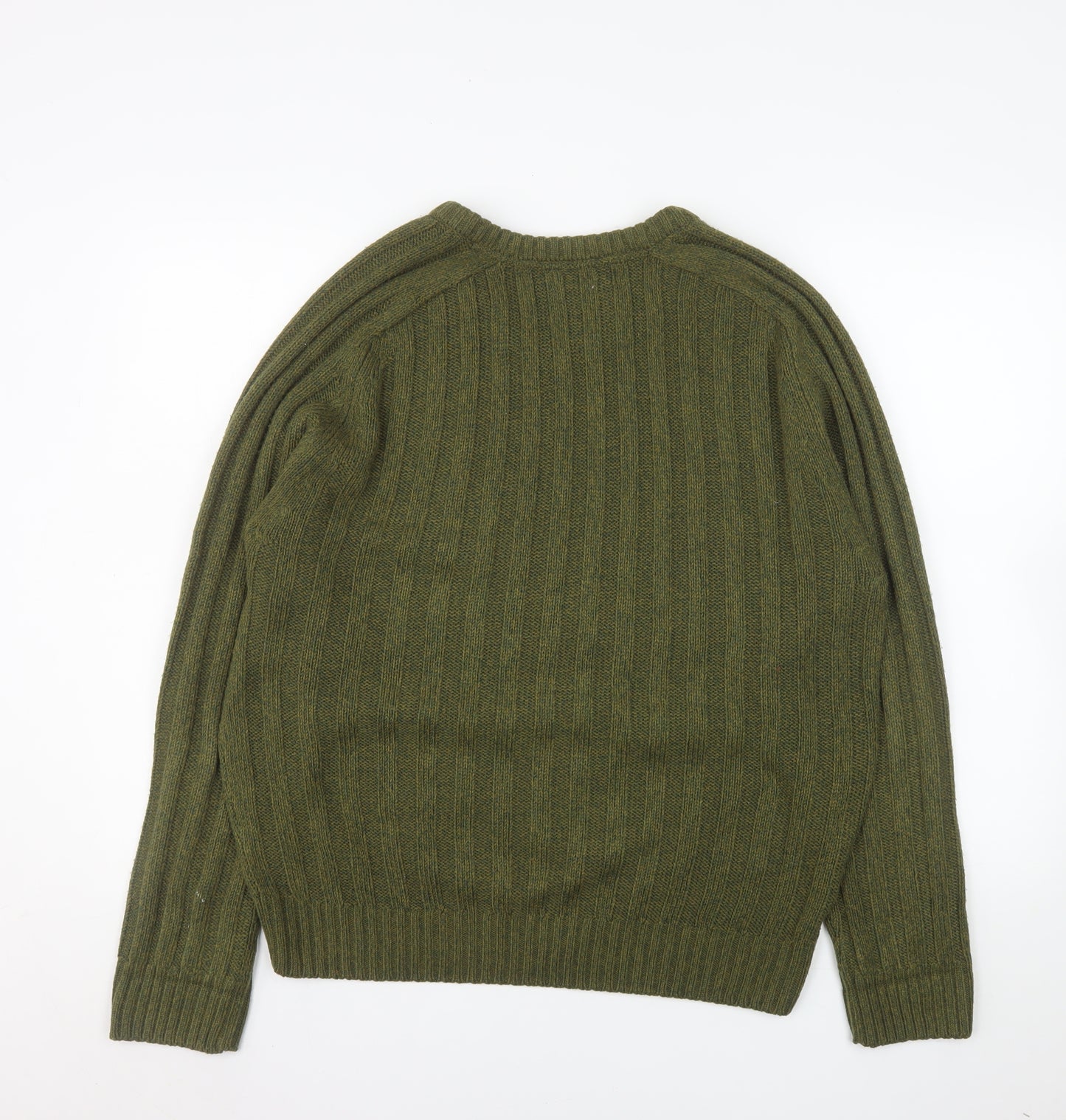 PG Field Men’s Green V-Neck Acrylic Knit Jumper Size L