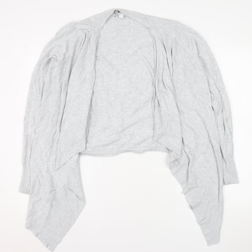 The White Company Women Grey Size 12 Lightweight Open Knit Cardigan