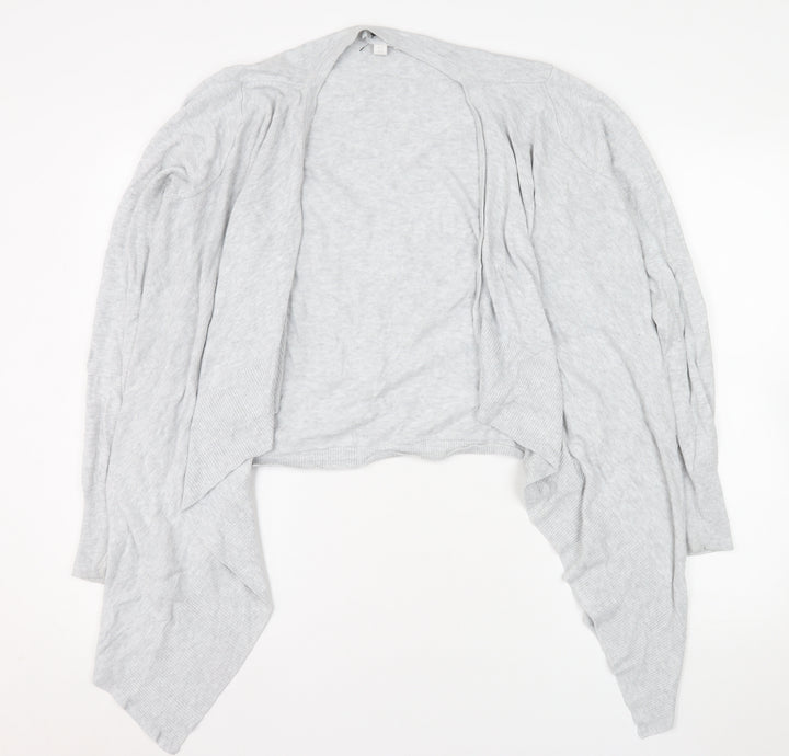 The White Company Women Grey Size 12 Lightweight Open Knit Cardigan