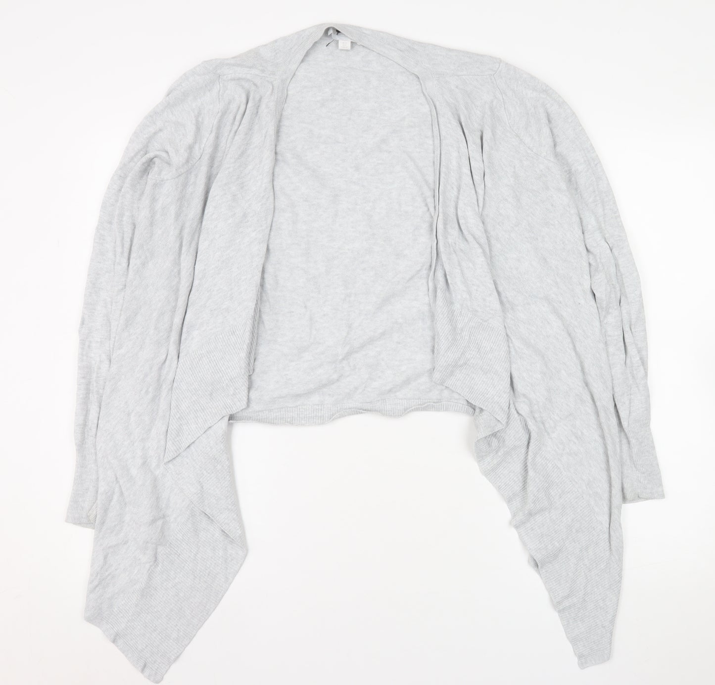 The White Company Women Grey Size 12 Lightweight Open Knit Cardigan