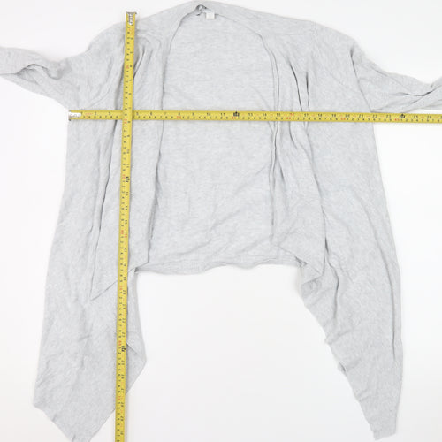 The White Company Women Grey Size 12 Lightweight Open Knit Cardigan