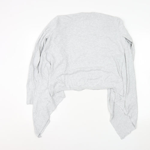 The White Company Women Grey Size 12 Lightweight Open Knit Cardigan