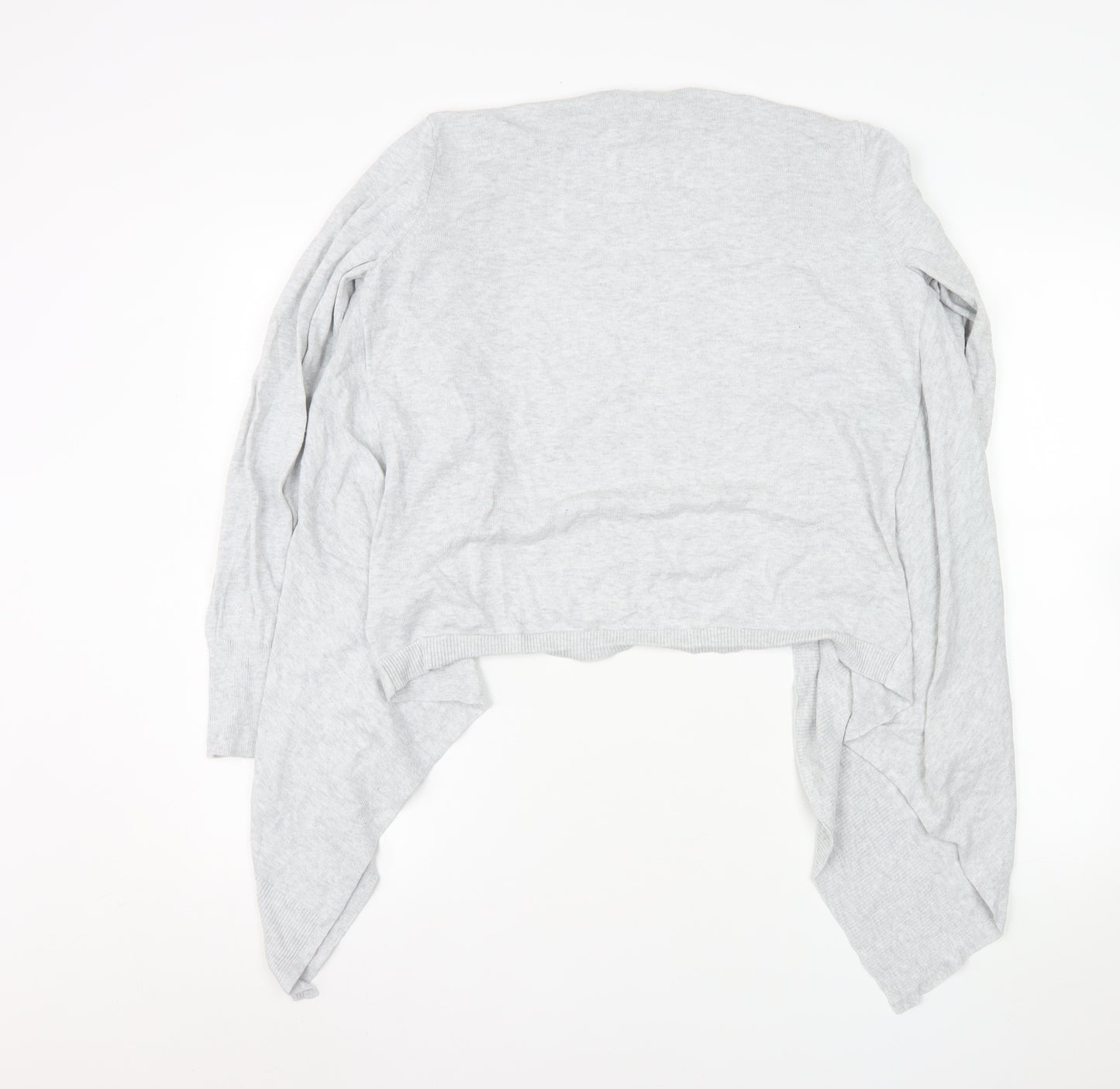 The White Company Women Grey Size 12 Lightweight Open Knit Cardigan