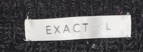 Exact Men’s Black Cotton Crew Neck Knit Jumper Size L