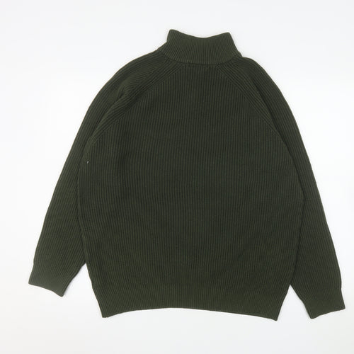 Tu Men’s Green 1/4 Zip Knit Pullover Sweatshirt Size L