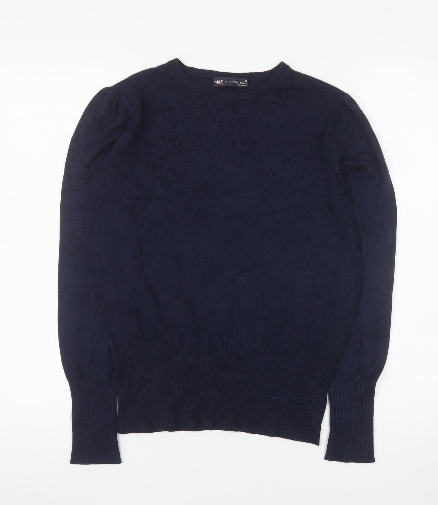 Marks and Spencer Women’s Blue Crew Neck Cotton Jumper Size 10
