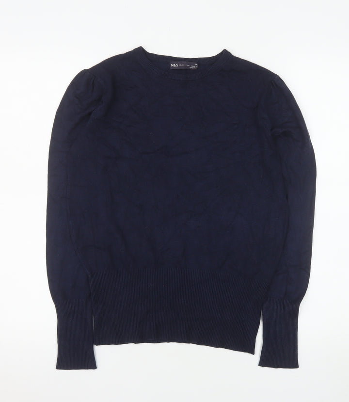 Marks and Spencer Women’s Blue Crew Neck Cotton Jumper Size 10