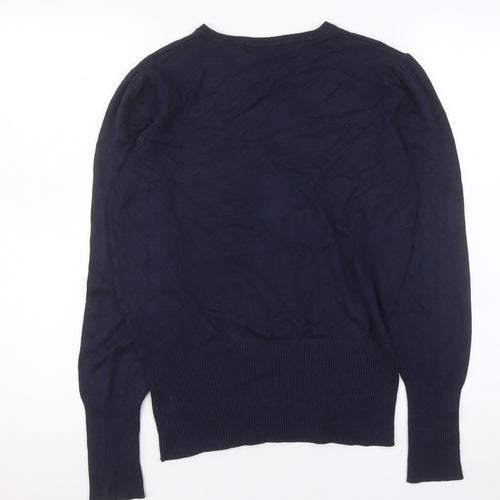 Marks and Spencer Women’s Blue Crew Neck Cotton Jumper Size 10