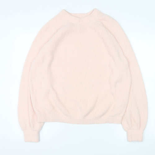 Marks and Spencer Women Pink Pullover Sweatshirt Medium 100% Polyamide