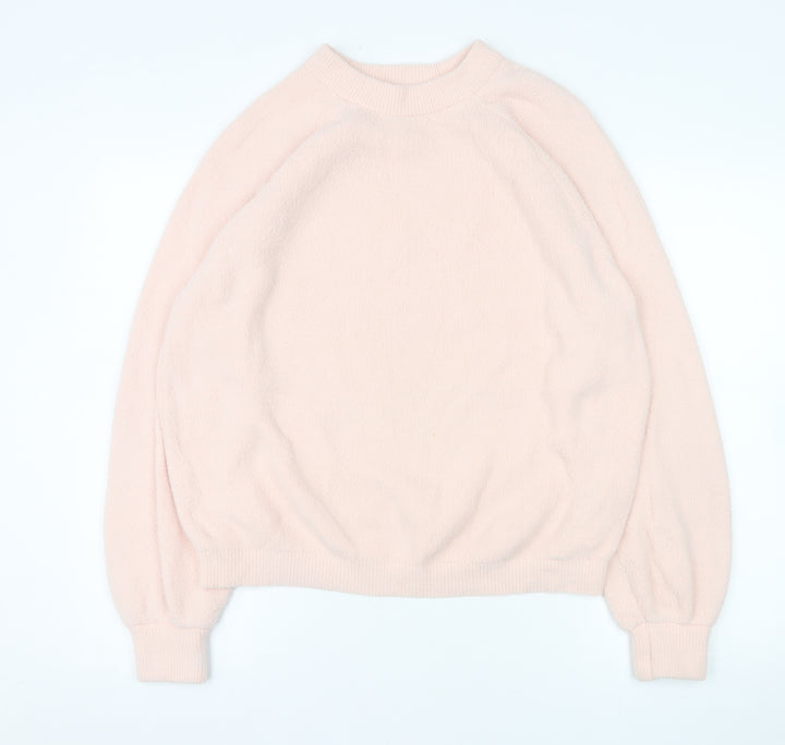 Marks and Spencer Women Pink Pullover Sweatshirt Medium 100% Polyamide