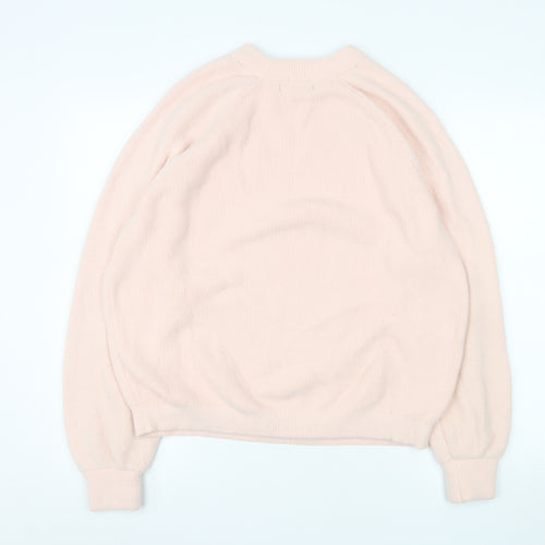 Marks and Spencer Women Pink Pullover Sweatshirt Medium 100% Polyamide