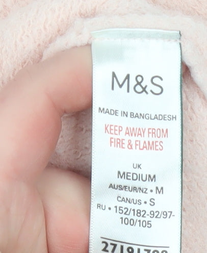 Marks and Spencer Women Pink Pullover Sweatshirt Medium 100% Polyamide