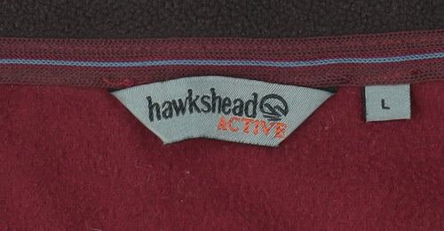 Hawkshead Men's Red Fleece 1/4 Zip Pullover Sweatshirt Size L