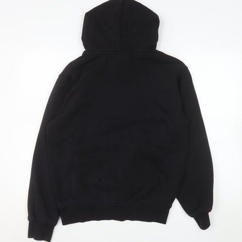NICCE Mens Black Pullover Hoodie Fleece Logo M Regular Fit