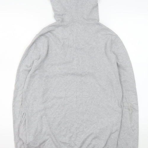 ASOS DESIGN Mens Grey Knit Pullover Hoodie Size S Regular Fit