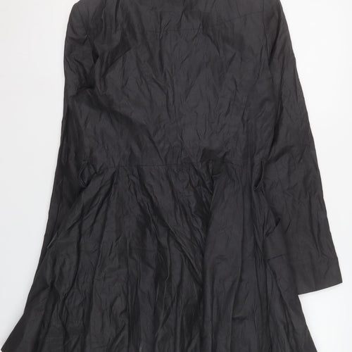 Next Signature Black Women's Size 8 Double Breasted Trench Coat