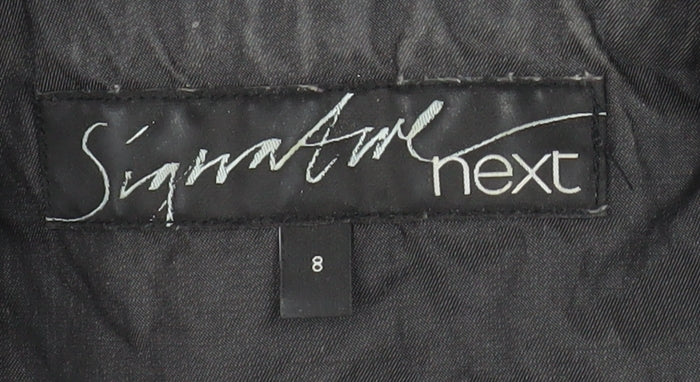 Next Signature Black Women's Size 8 Double Breasted Trench Coat