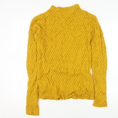 Oakridge Women Mustard Cable-Knit Jumper Medium Acrylic Pullover