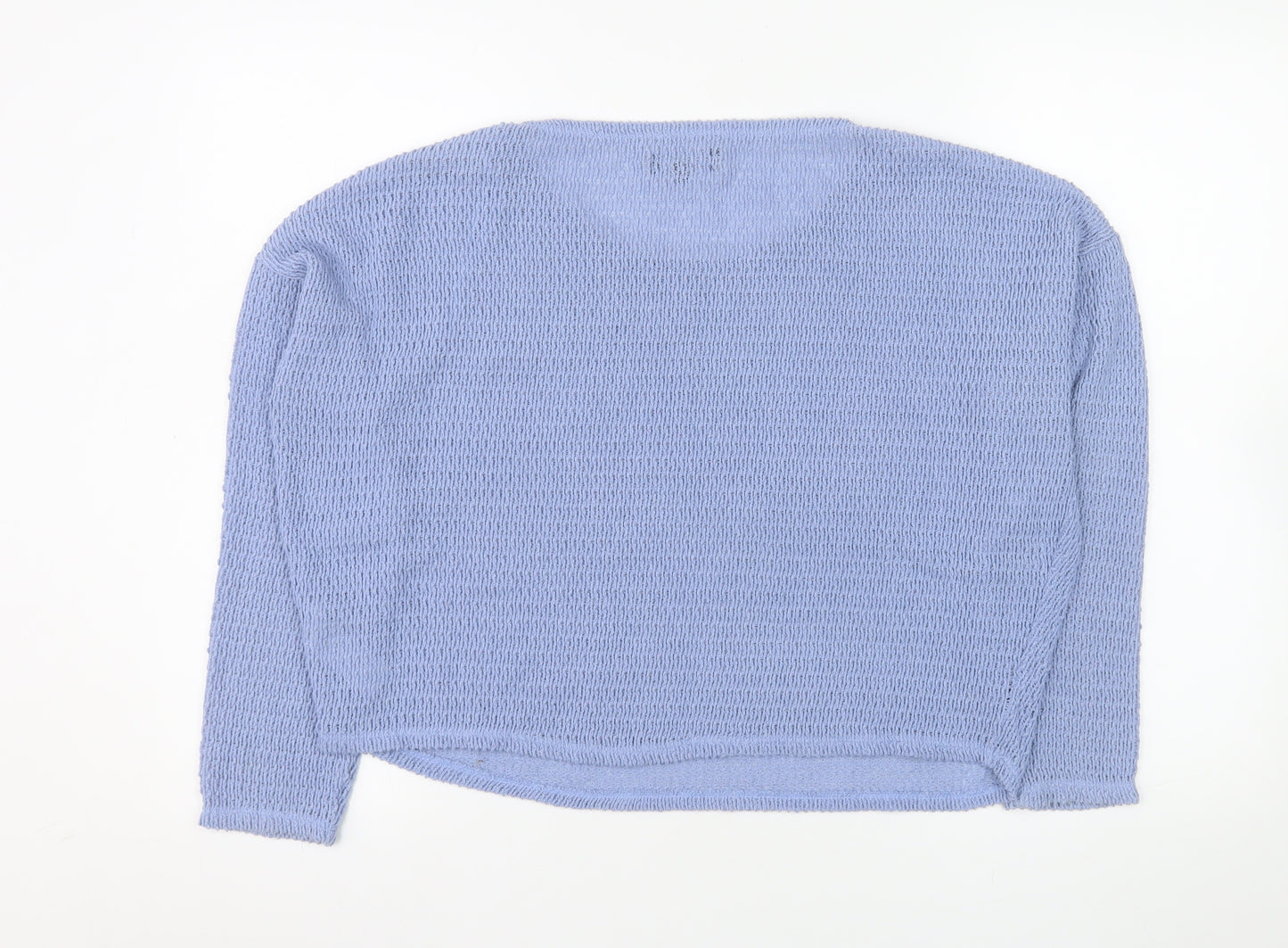New Look Women's Blue Pullover Sweatshirt Size 16 Knit Long Sleeve