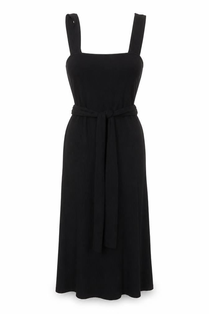 Miss Selfridge Women’s Black Bodycon Midi Dress Size 14 Stretch Knit