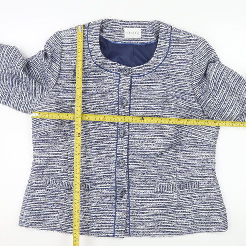 Eastex Women’s Blue Striped Woven Lined Blazer Jacket Size 16