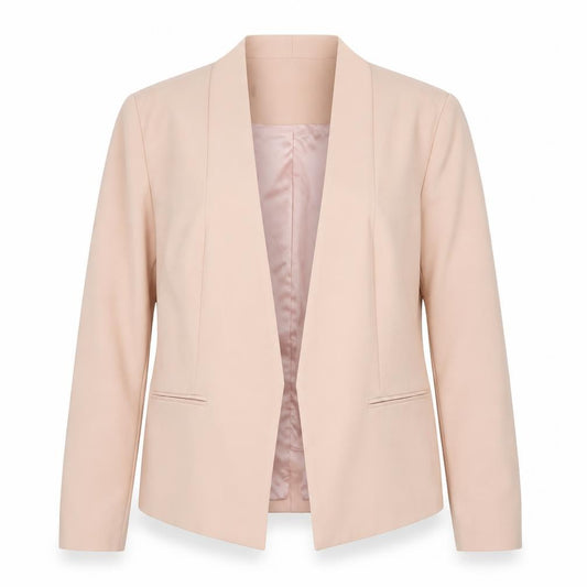 Front view of Forever New Women’s Beige, size UK 16, Tailored Shawl Lapel Blazer