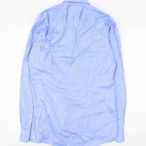 Hugo Boss Men's Blue Slim Fit Long Sleeve Dress Shirt Size 38