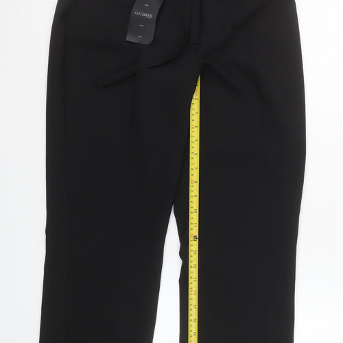 Women's Black Tailored Elastic Waist Trousers Size 12 Workwear