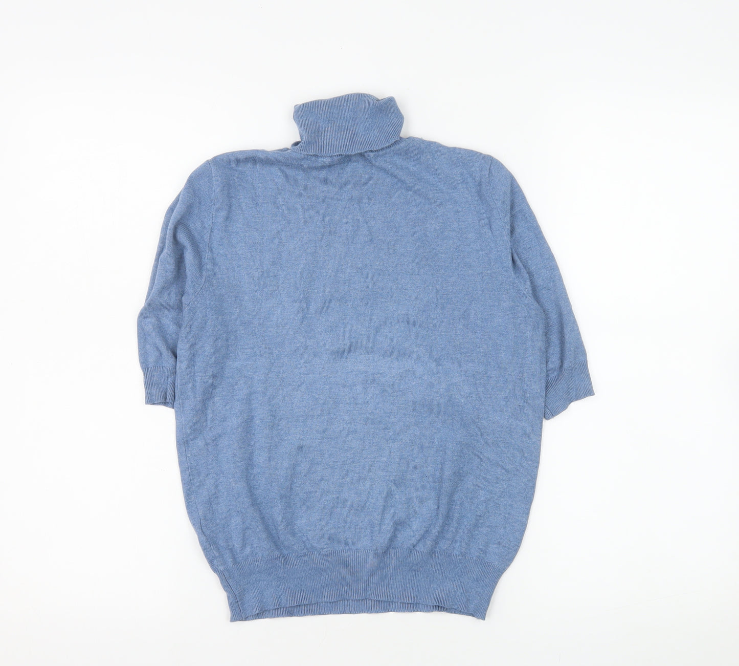 Marks and Spencer Women's Blue Roll Neck Knit Top Size 8