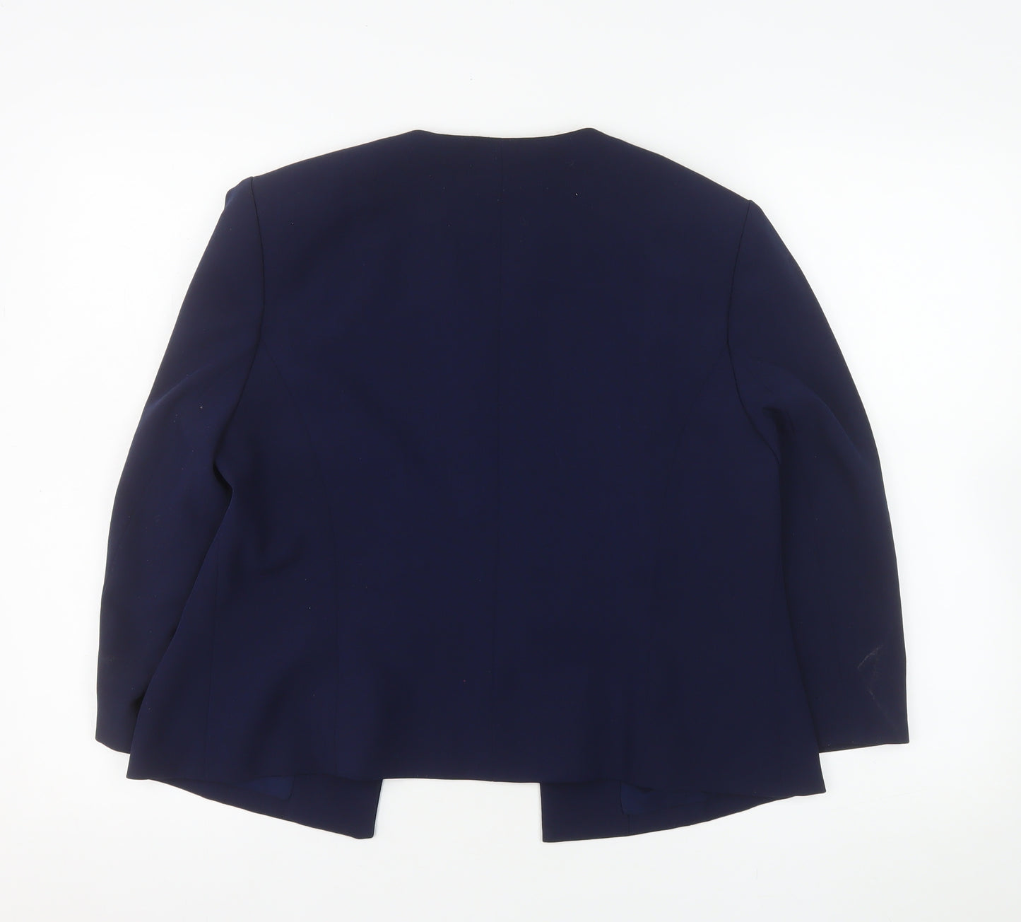 Nightingales Women Blue Embellished Blazer Jacket Size 14