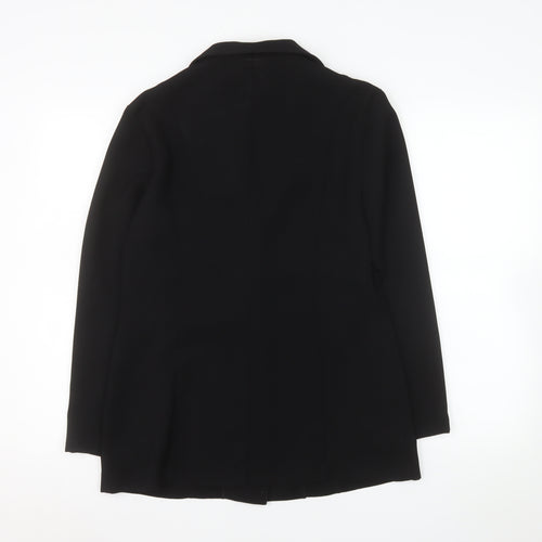 Warp + Weft Women's Black Blazer Size 12 Lined Single-Breasted Jacket