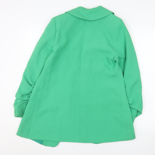 Maestro Woman Green Shawl Lapel Blazer Size 14 Regular Fit