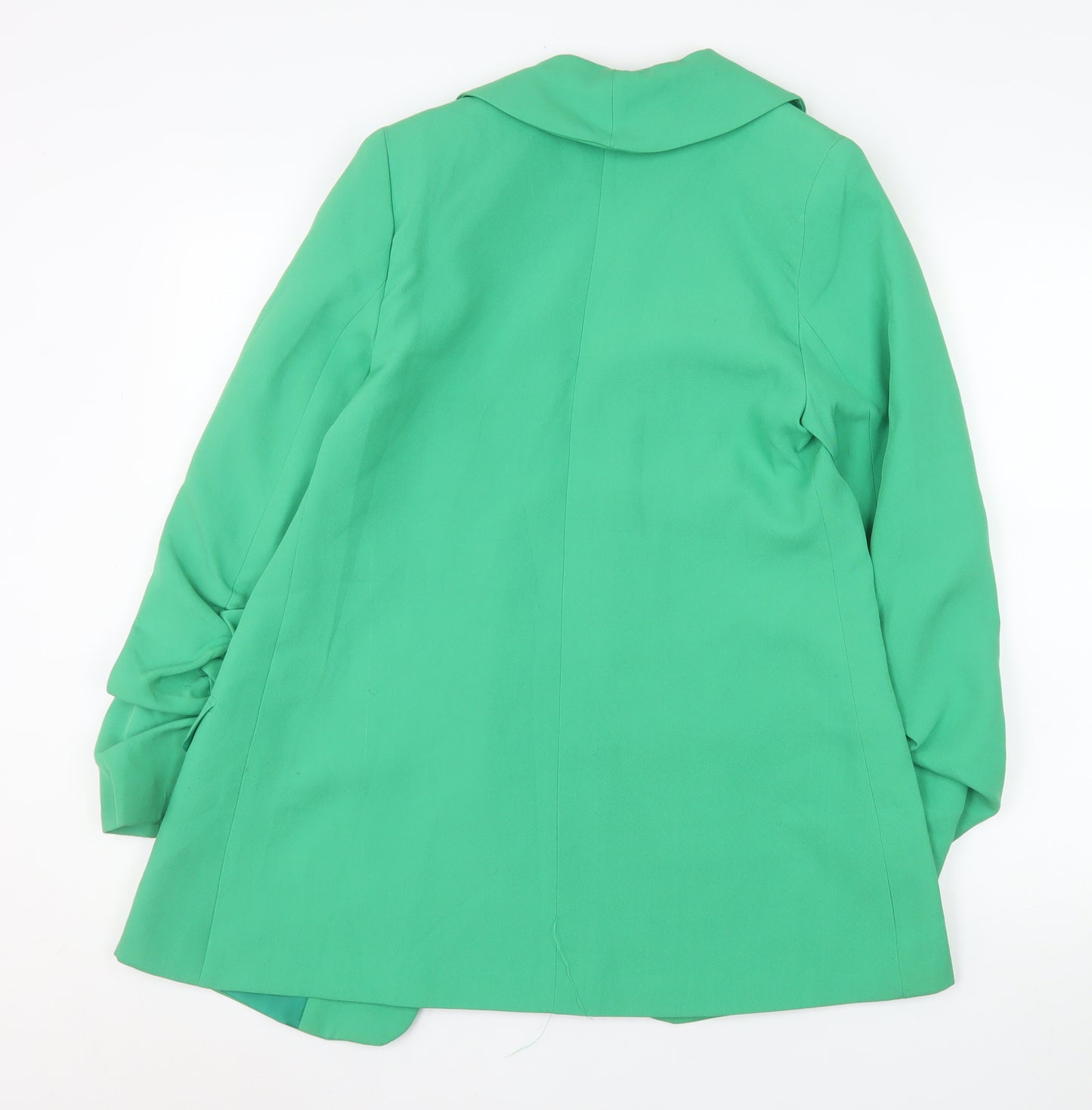 Maestro Woman Green Shawl Lapel Blazer Size 14 Regular Fit