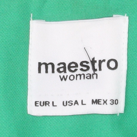 Maestro Woman Green Shawl Lapel Blazer Size 14 Regular Fit