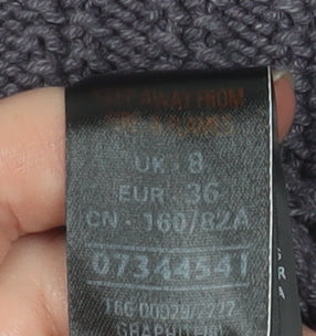 Marks and Spencer Women’s Grey Cable Knit Long Sleeve Open Cardigan Size 8
