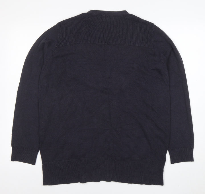 Marks and Spencer Womens Black Acrylic Long Sleeve Cardigan L